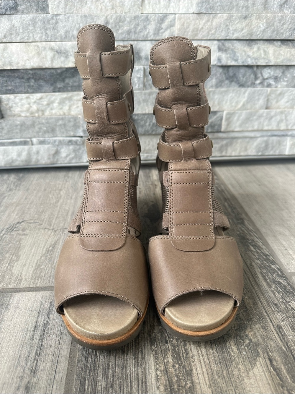 SOREL Joanie Gladiator Wedge Sandals Size Us 10 - Picture 5 of 14